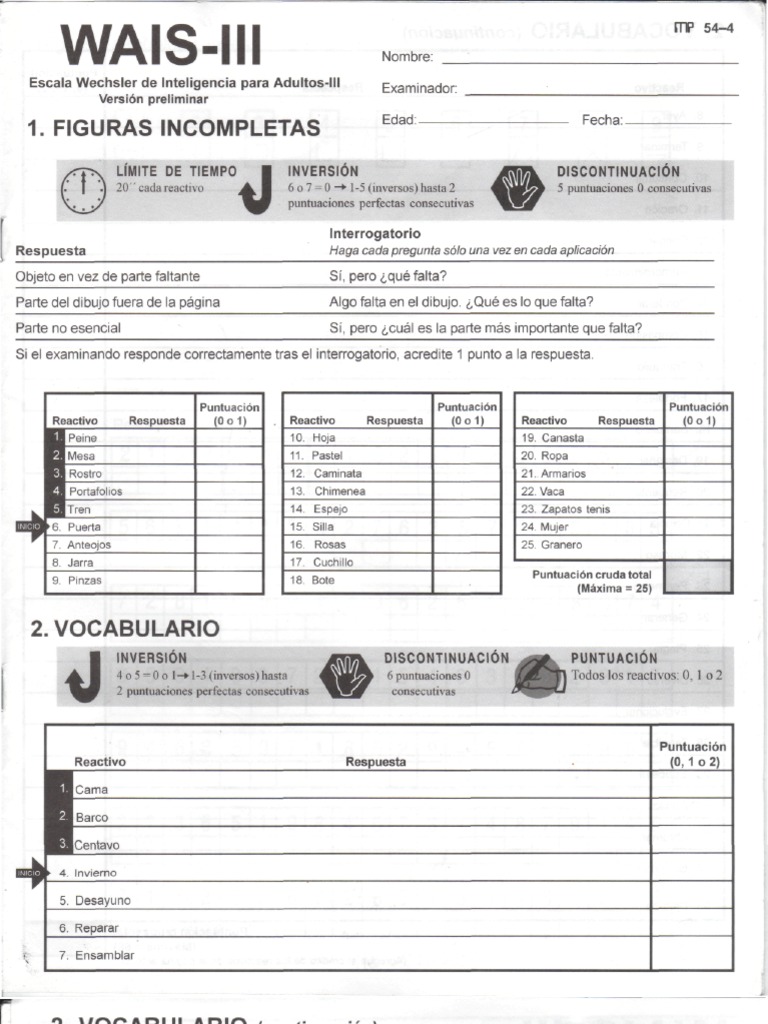 PROTOCOLO WAIS III.pdf Escala de inteligencia de