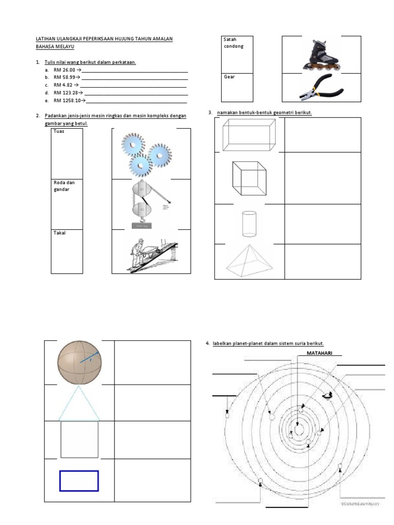 Latihan Ulangkaji Peperiksaan Hujung Tahun Amalan Bahasa Melayu Pdf
