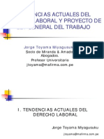 Tendencias Actuales Laborales y Proyecto de Ley General Del Trabajo- Toyama