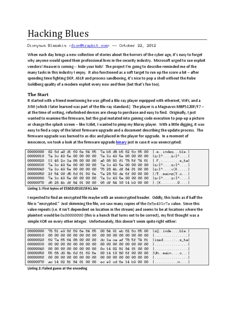 Hacking Blues | PDF | Thread (Computing) | Flash Memory