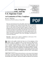 Public Schools, Religious Establishments, and The U.S. Supreme Court