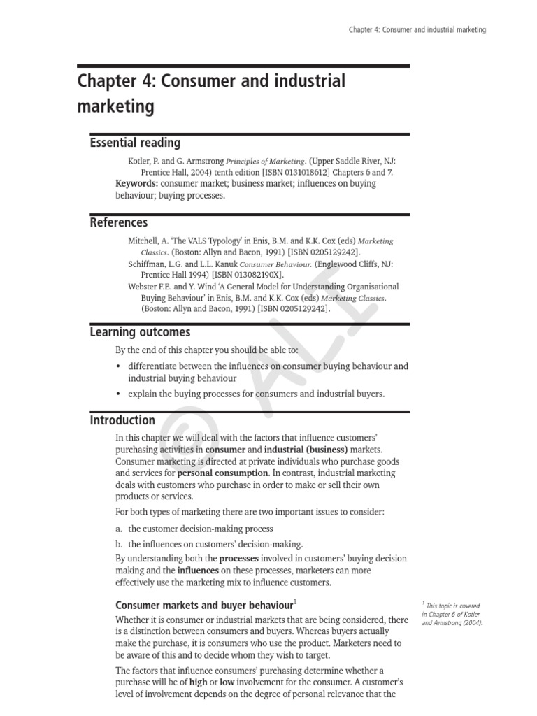 Industrial Goods Marketing Vs Consumer Goods Marketing PDF Consumer