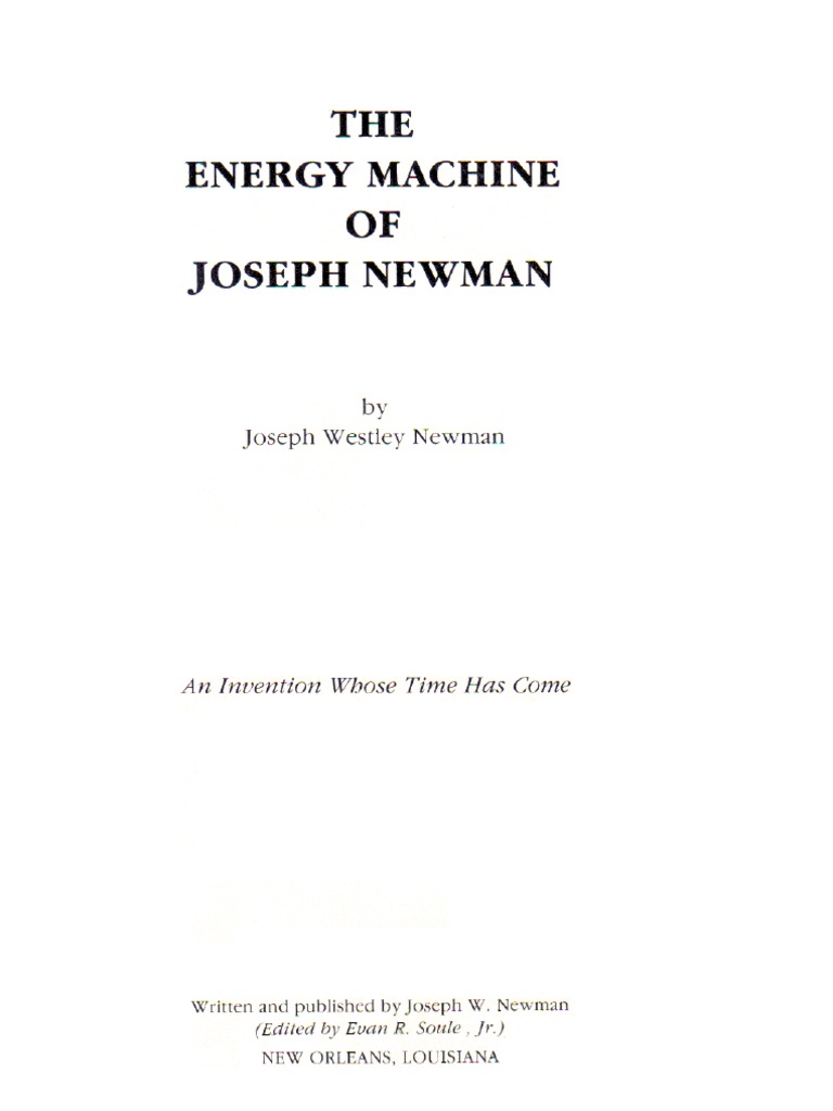 The Energy Machine of Joseph Newman PDF