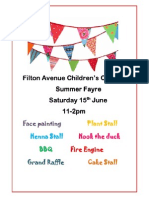 Filton Avenue Childrens Centre Summer Fayre Poster