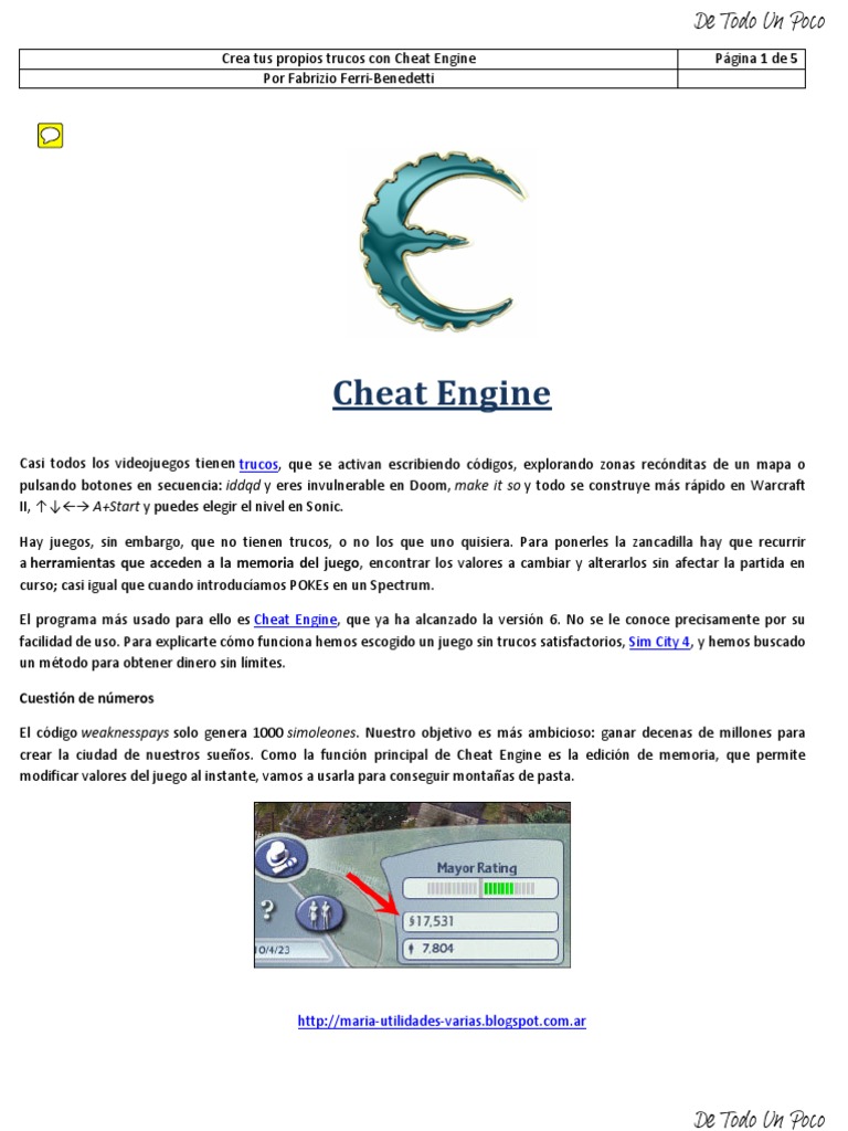 Tutorial Cheat Engine | PDF