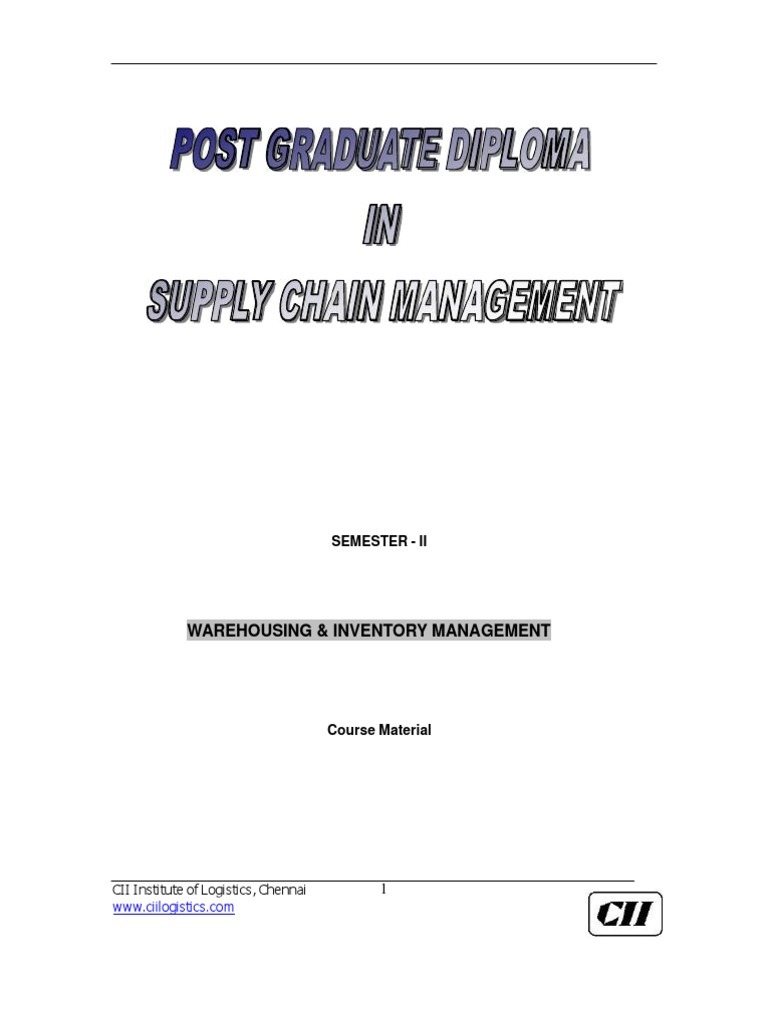 Study On Warehouse Pdf Warehouse Logistics