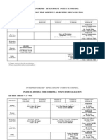 Entrepreneurship Development Institute of India Pgdm-Be, 2010-2012: Time Schedule: Marketing Specialisation