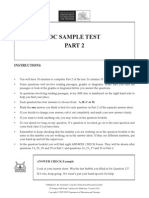 Oc Sample Test: Instructions