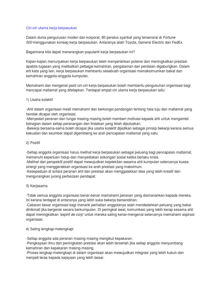 Kerja Berpasukan Pdf