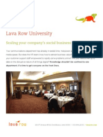 Lava Row University social media certification and training program