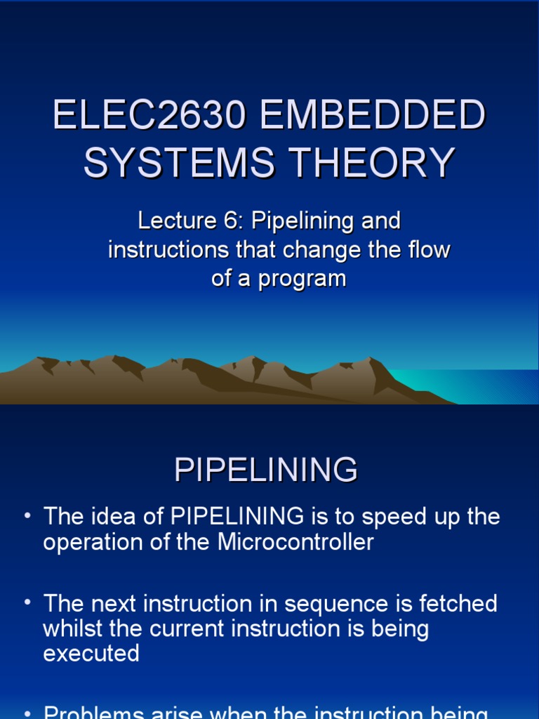 Pipelining & Program Flow in Embedded Systems | PDF