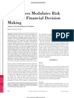 Acute Stress Modulates Risk Taking in Financial Decision Making