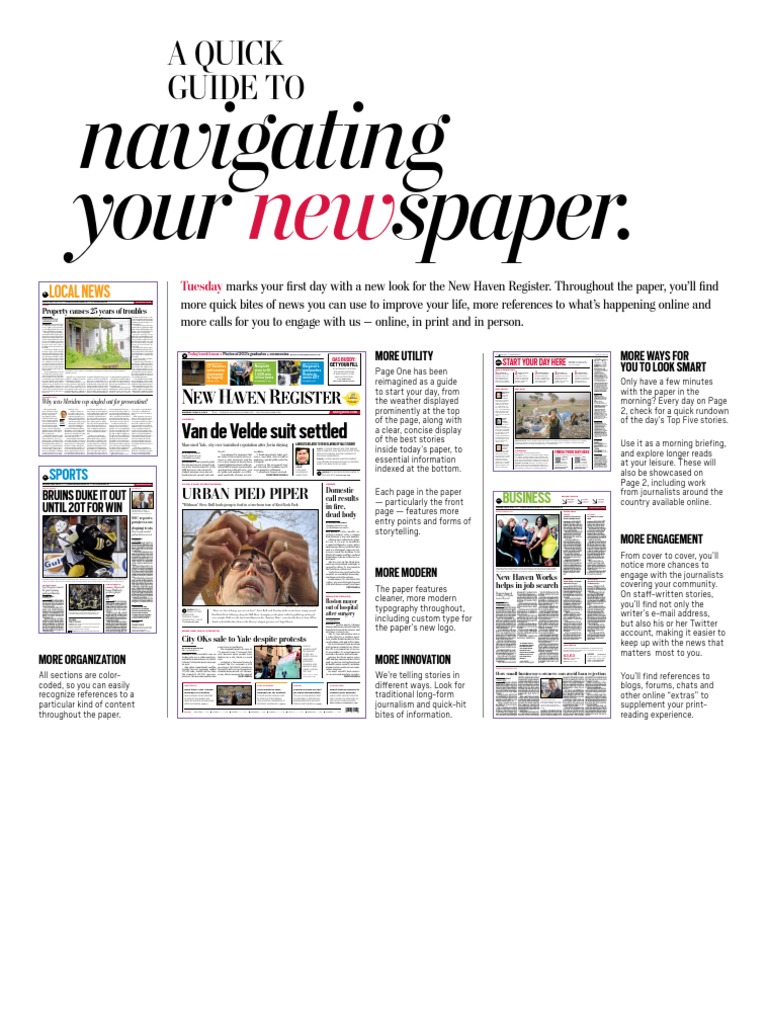 New Haven Register redesign New Haven Damages