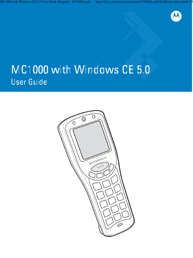 MC1000 User Guide for Windows CE 5.0 | PDF | System Software ...
