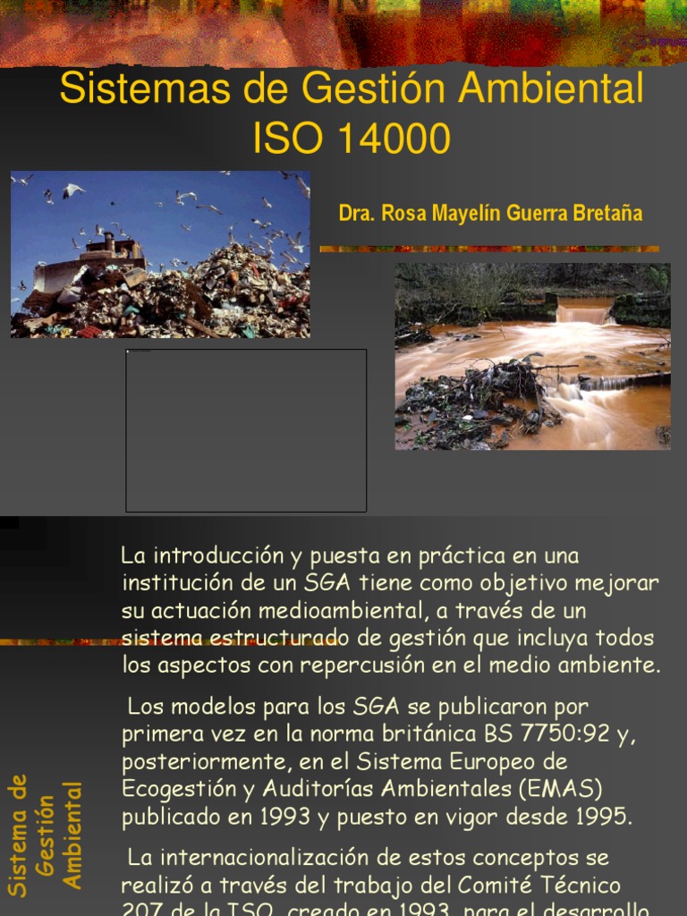 Sistema de Gestion Ambiental Iso 14000 | PDF | Planificación | Entorno ...