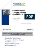 Benefit Variance Analysis
