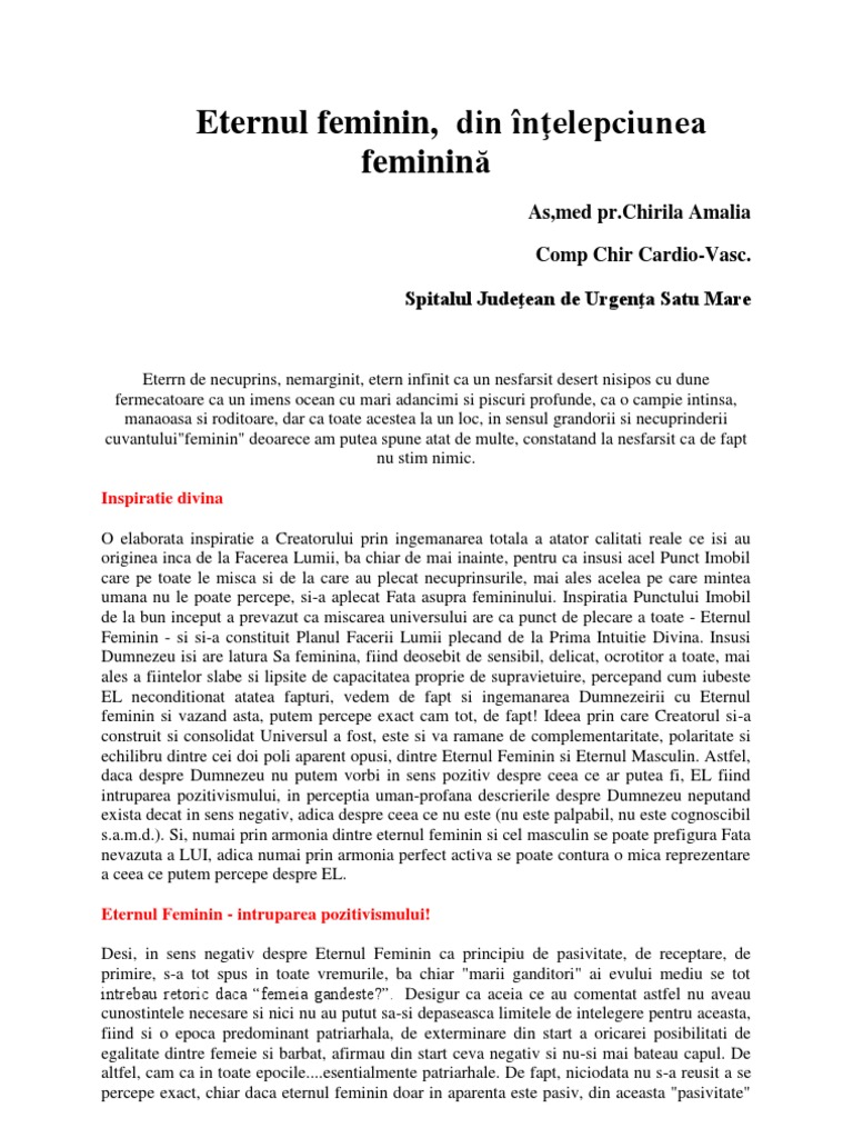 Eternul Feminin | PDF