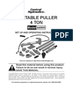 Portable Puller 4 Ton: Set Up and Operating Instructions