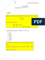 Execicios de Poteciacao e Radiciacao