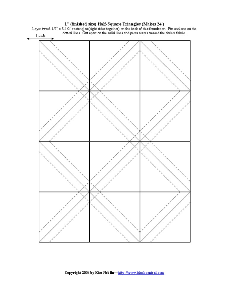 Half-Square Triangle Sewing Guide | PDF
