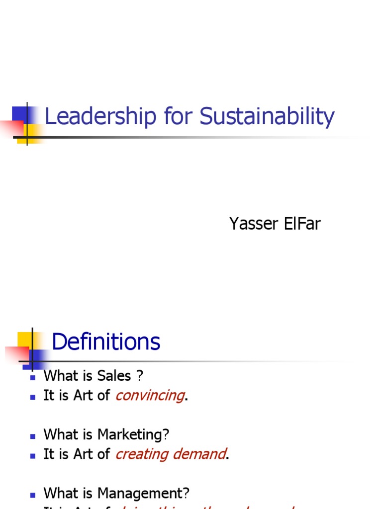Leadership Strategies for Sustainability | PDF