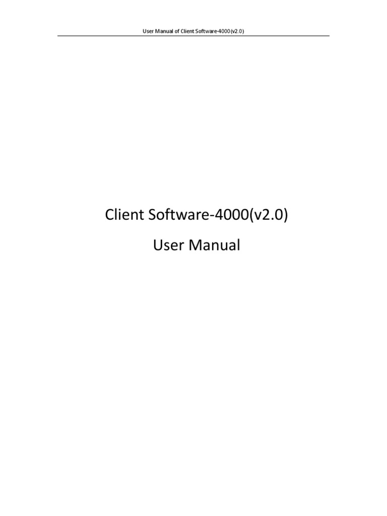 Client Software 4000 (v2.0) | PDF | Ip Address | Domain Name System