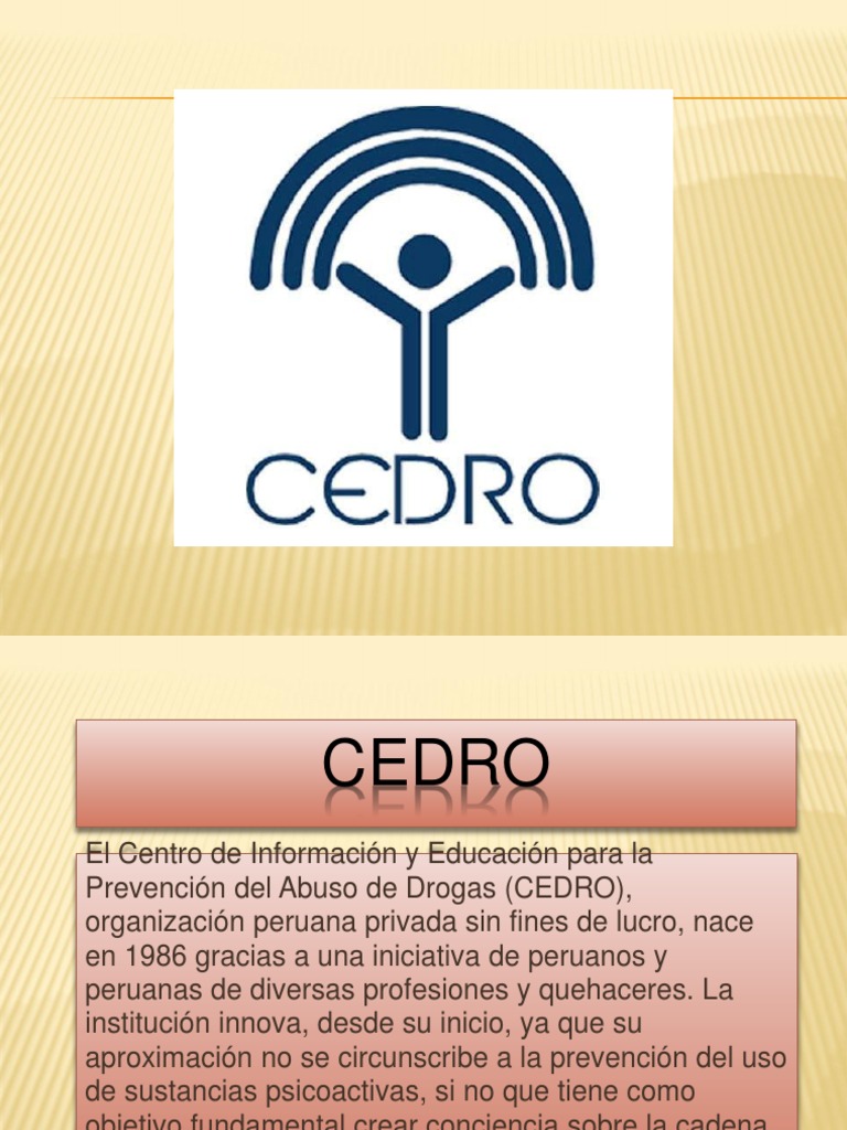 Presentacion Cedro | Problemas de juego | La dependencia de sustancias