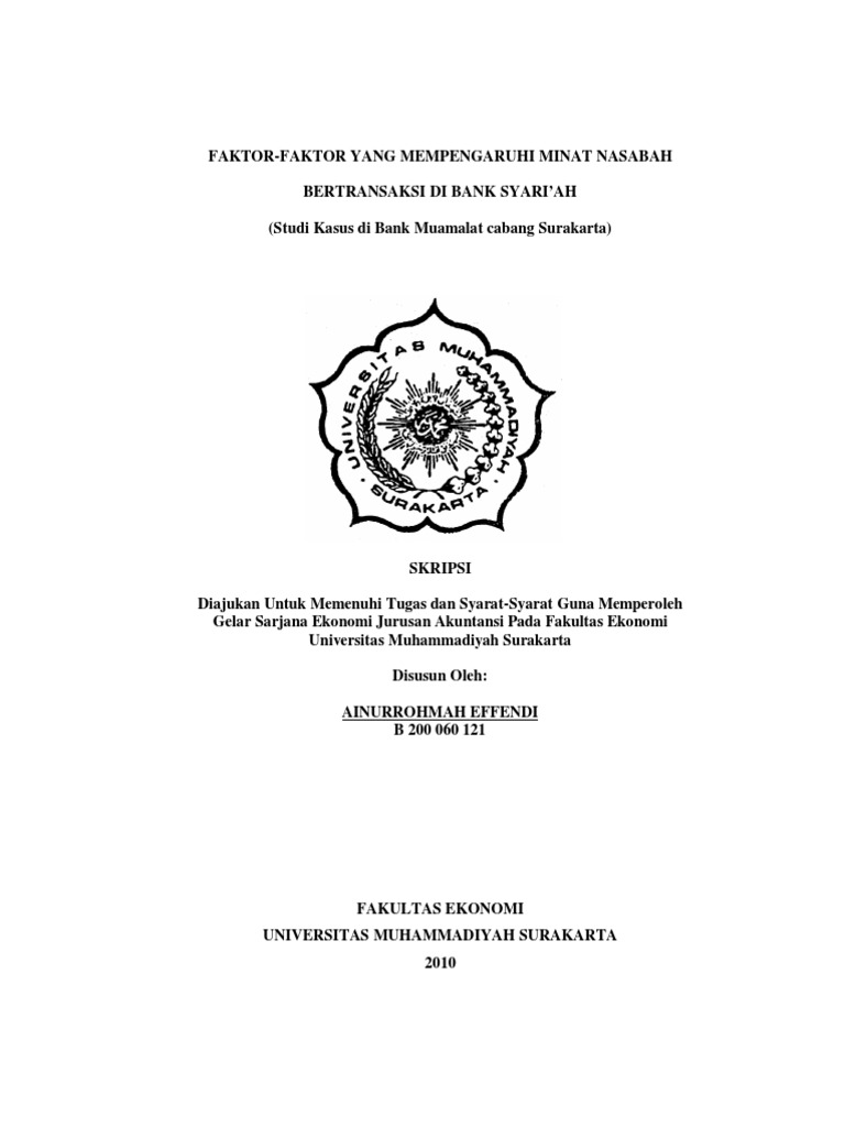 Skripsi Minat Nasabah