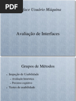 Avaliação de Interfaces