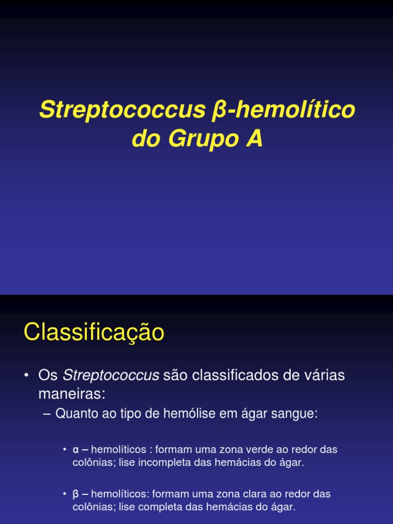 Streptococcus β-hemolítico do Grupo A | PDF | Estreptococos | Microbiologia