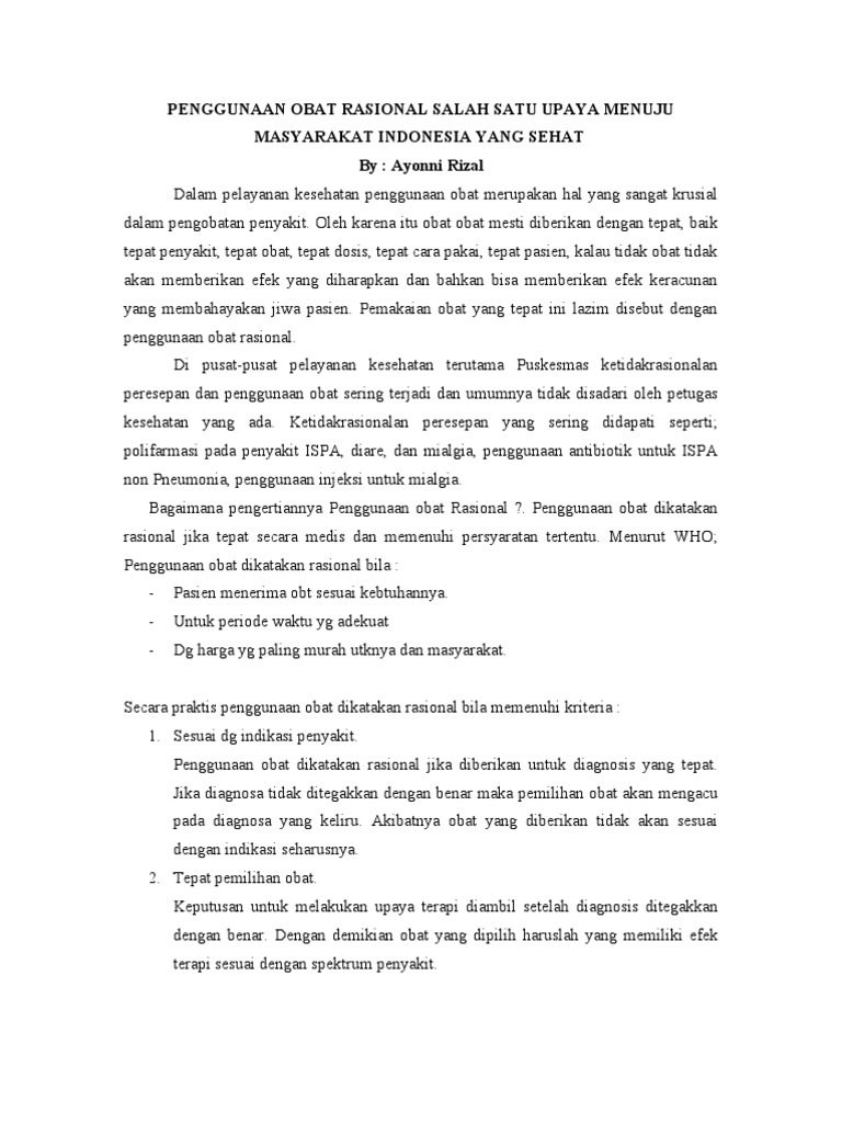 Penggunaan Obat Rasional | PDF
