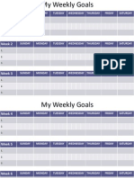 My Weekly Goals