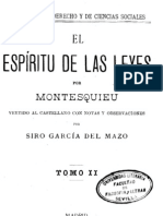 El Espiritu de Las Leyes - Tomo II - Montesquieu