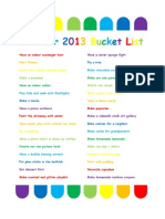 Summer 2013 Bucket List