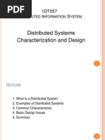 Distributed Systems
Characterization and Design
