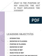 Topic: What Is The Purpose of Planning? Analyse The Key Factors That Influence The HRP Processes?