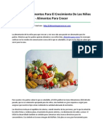 Alimentos Para Crecer