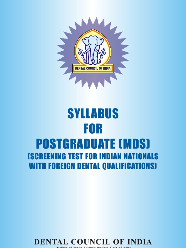 Mds Syllabus PDF Dentures Dental Implant