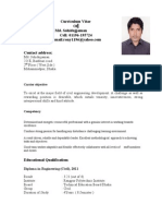 CV of Civil Engineer Md. Sohidujjaman