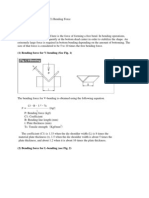 Bending Force Formulas Guide Sheet