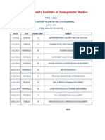 CIMS 3rd Sem Time Table