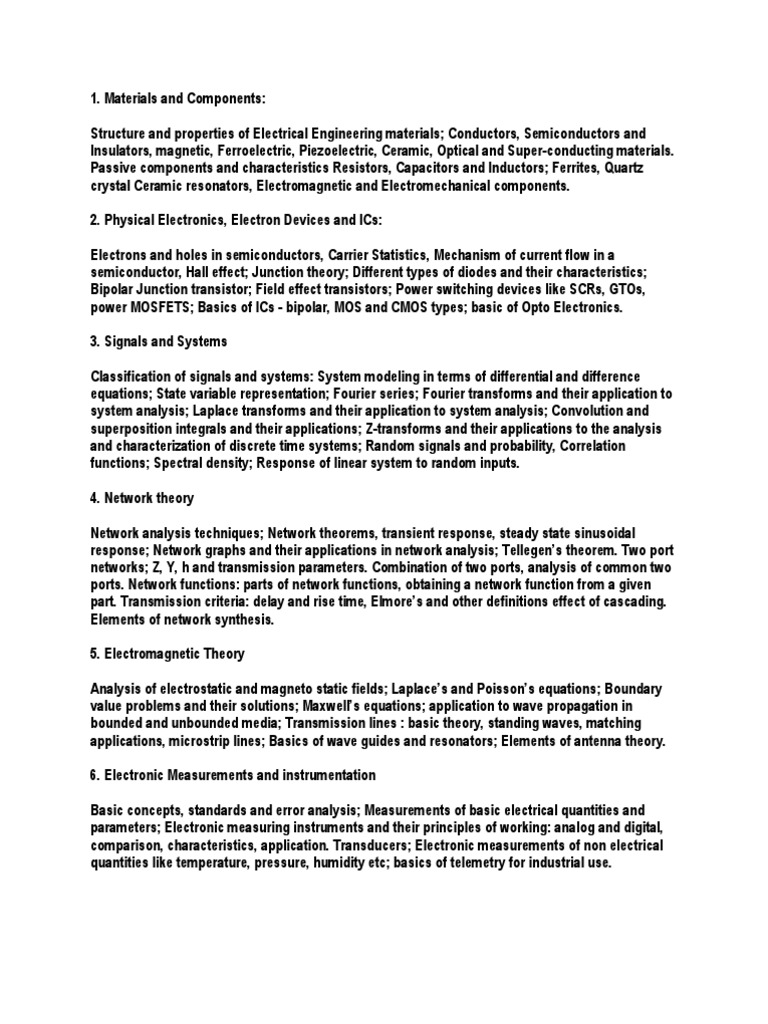 IES Syllabus | PDF | Microwave | Electronics