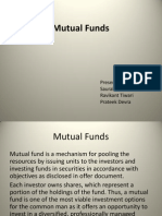 Mutual Funds: Presented By: Saurabh Tamrakar Ravikant Tiwari Prateek Devra