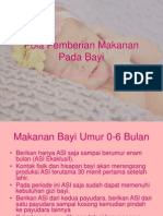 Pola Pemberian Makanan Pada Bayi