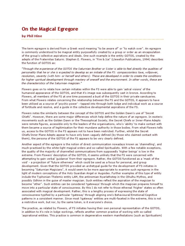 Egregore | PDF