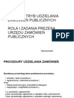 Prawo Zamówień Publicznych - Prezentacja