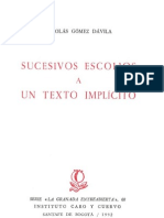 73246433 Nicolas Gomez Davila Sucesivos Escolios a Un Texto Implicito