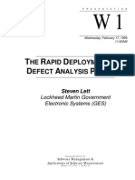 Deploying Defect Analysis