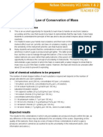 Activity 1.1 The Law of Conservation of Mass: Information and Advice