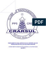 TREINAMENTO PARA OBTENÇÃO DO CERTIFICADO DE OPERADOR DE ESTAÇÃO DE RADIOAMADOR